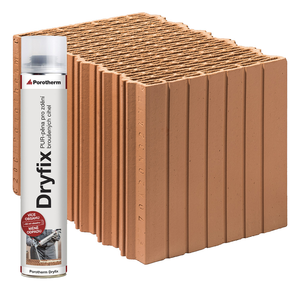 Porotherm Cihla 38 EKO+ Dryfix P8 248x380x249mm P8 (60)