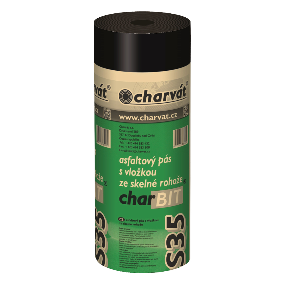 Charvát Pás asfaltový charBIT V60 S35 tl.3,5mm š.0,5m [5m2]