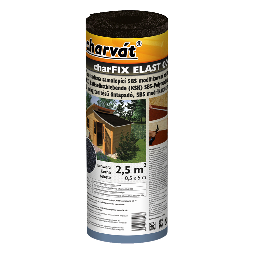 Charvát Pás asfaltový charFIX ELAST COOLna samolepicí černý 0,5x5m