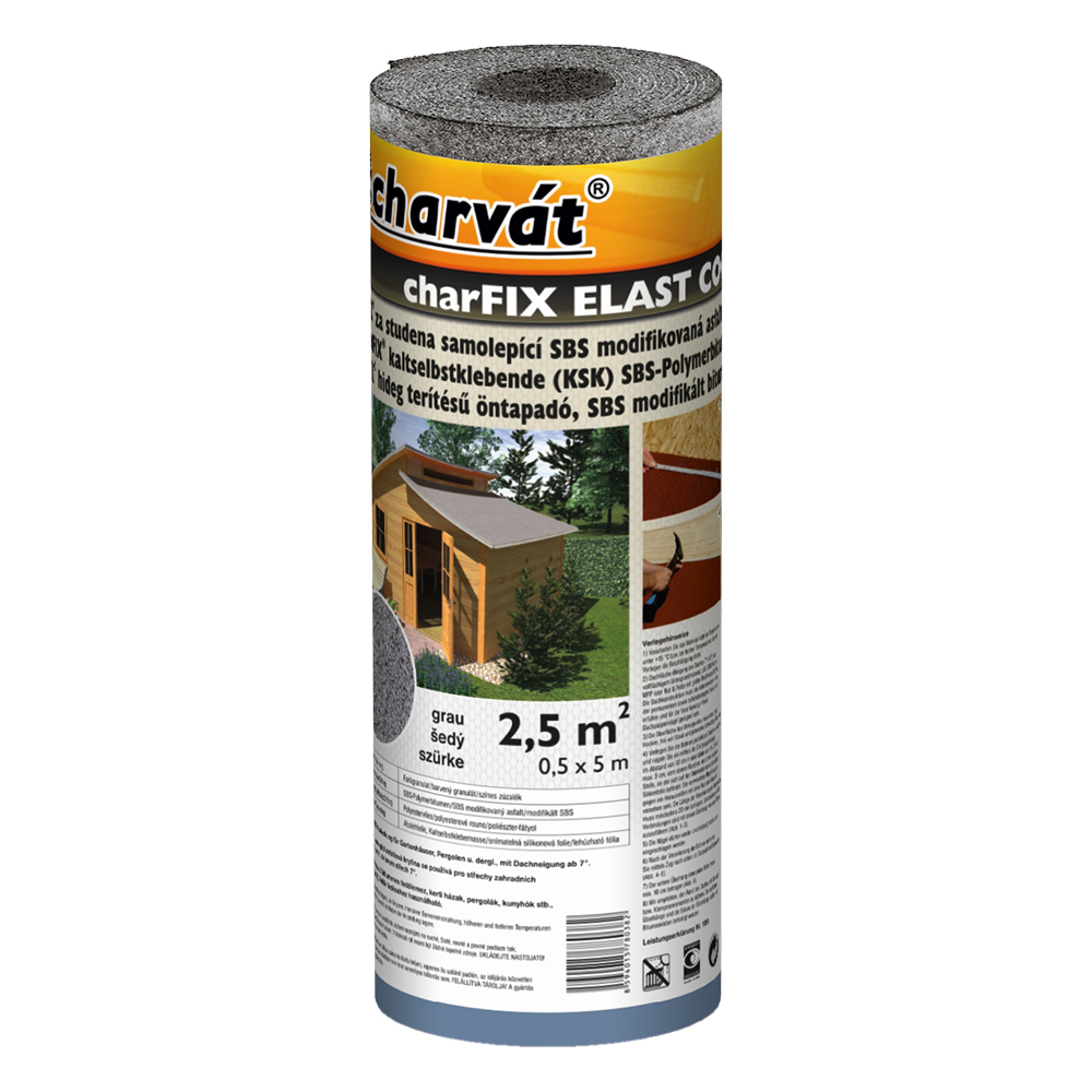 Charvát Pás asfaltový charFIX ELAST COOLna samolepicí šedý 0,5x5m