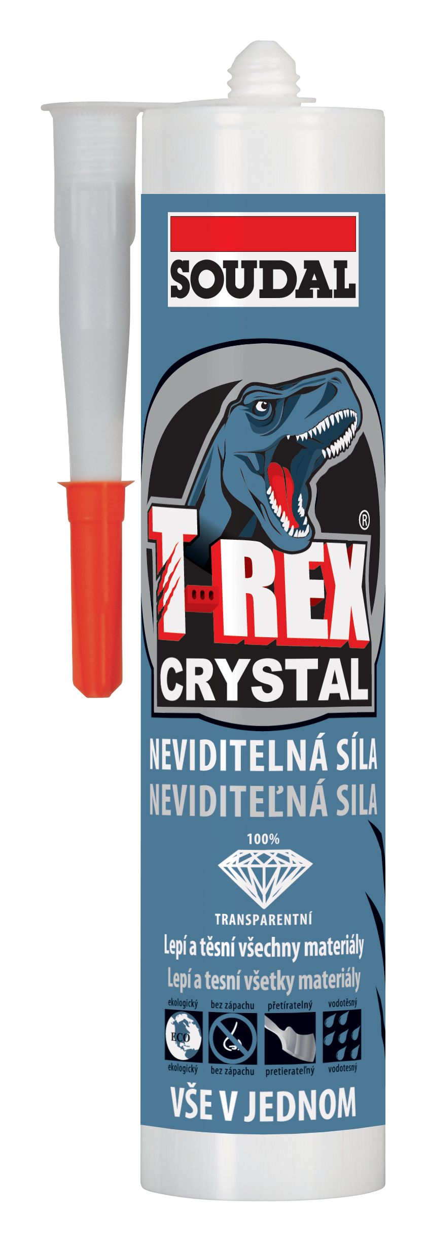 Soudal Lepidlo T-Rex Crystal 290 ml