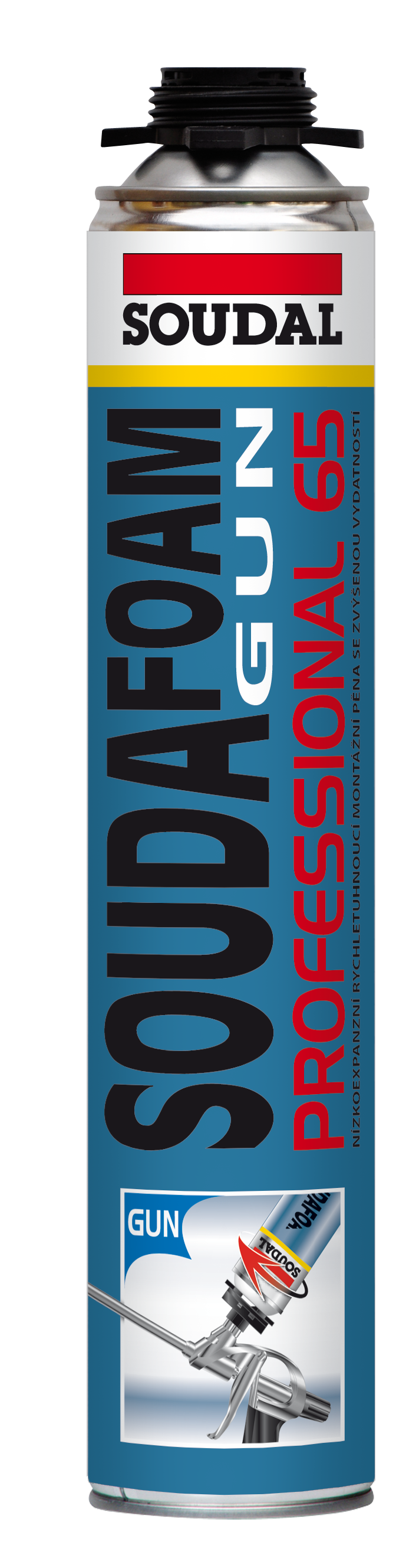 Soudal Pěna montážní pistolová nízkoexpanzní Soudafoam Gun Professional 750 ml