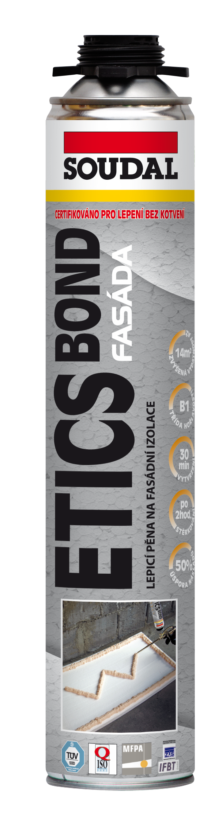 Soudal Pěna lepicí pistolová Etics Bond 800 ml