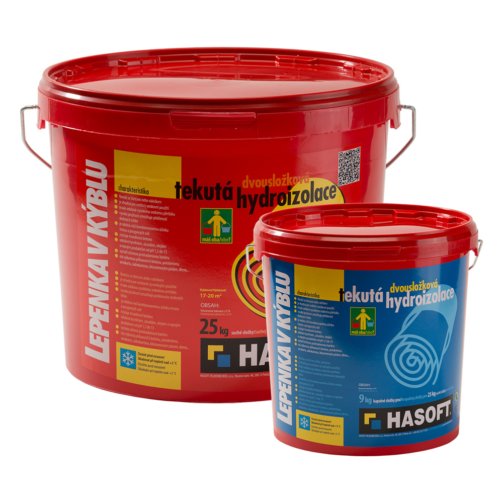 Hasoft Hydroizolace Lepenka v kýblu 34 kg (25 kg + 9 kg)