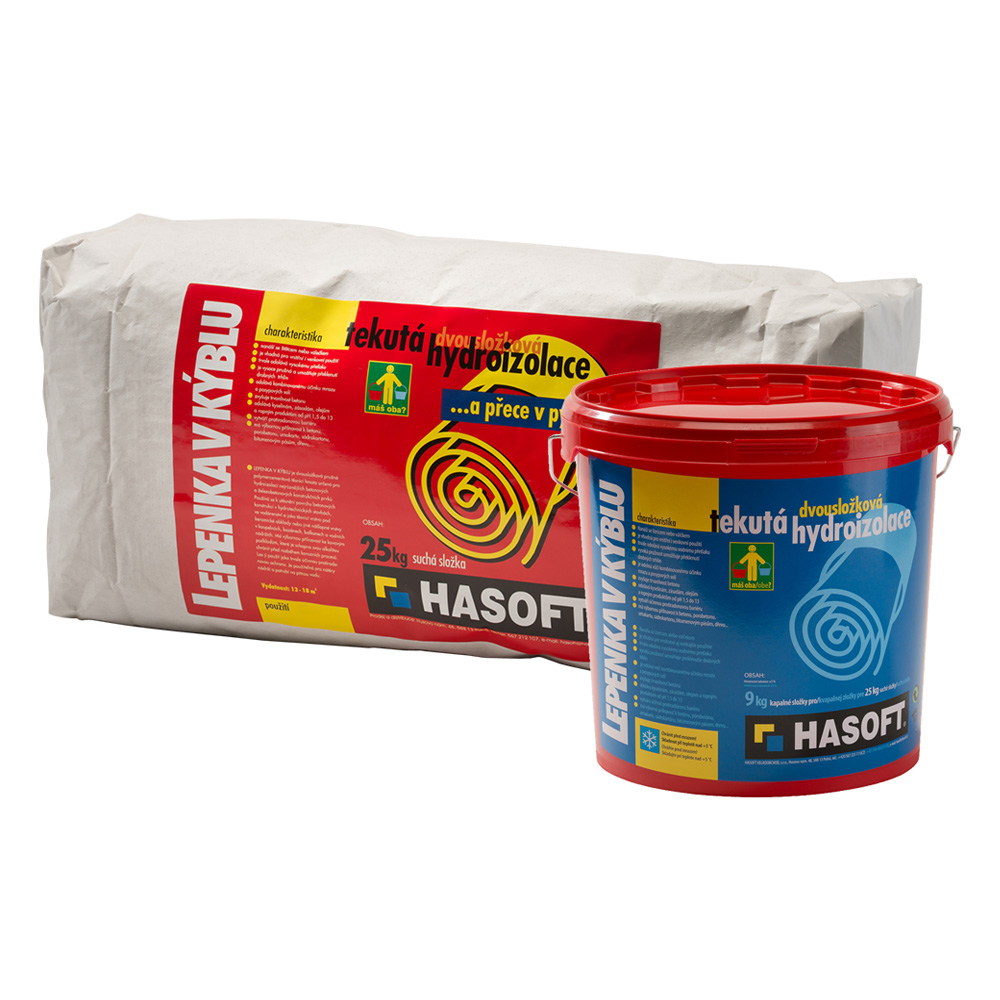 Hasoft Hydroizolace Lepenka v kýblu 34 kg pytel (25 kg + 9 kg)