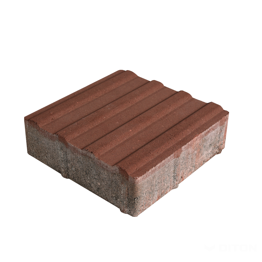 Diton Dlažba betonová Kostka 60 mm vodicí linie červená (9,6)