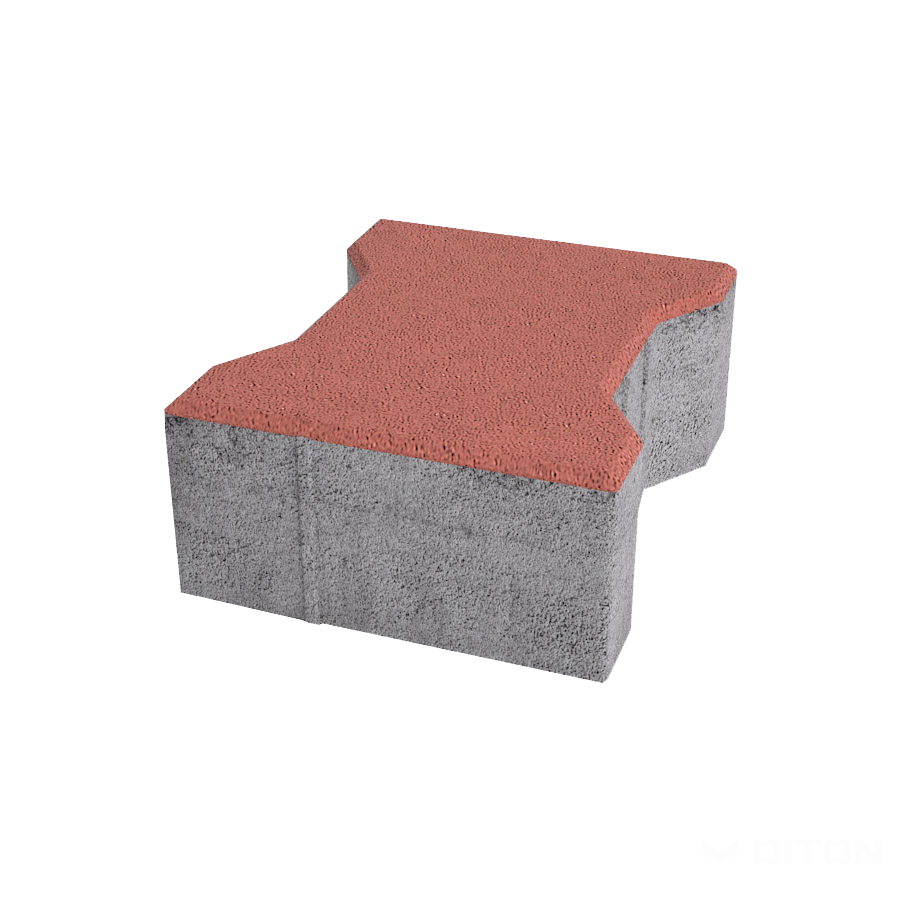 Diton Dlažba betonová Íčko 80 mm pro stroj červená (8)