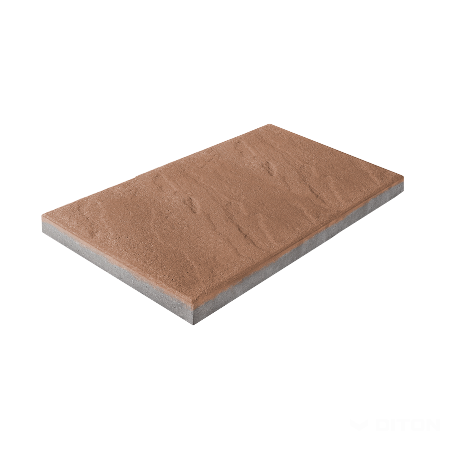Diton Dlažba betonová Břidlice reliéfní 597×397×40 mm cihlová (13,68)