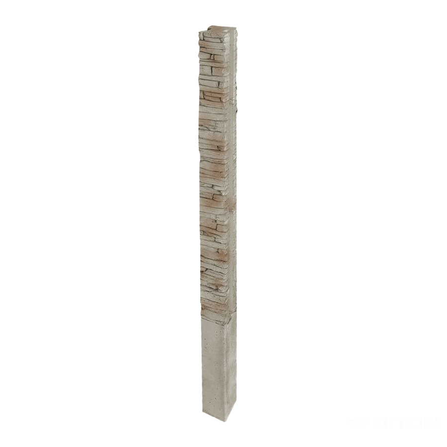 Diton Sloupek plotový Quick wall stone 240 150×150×3300 mm průběžný béžový mix (8)