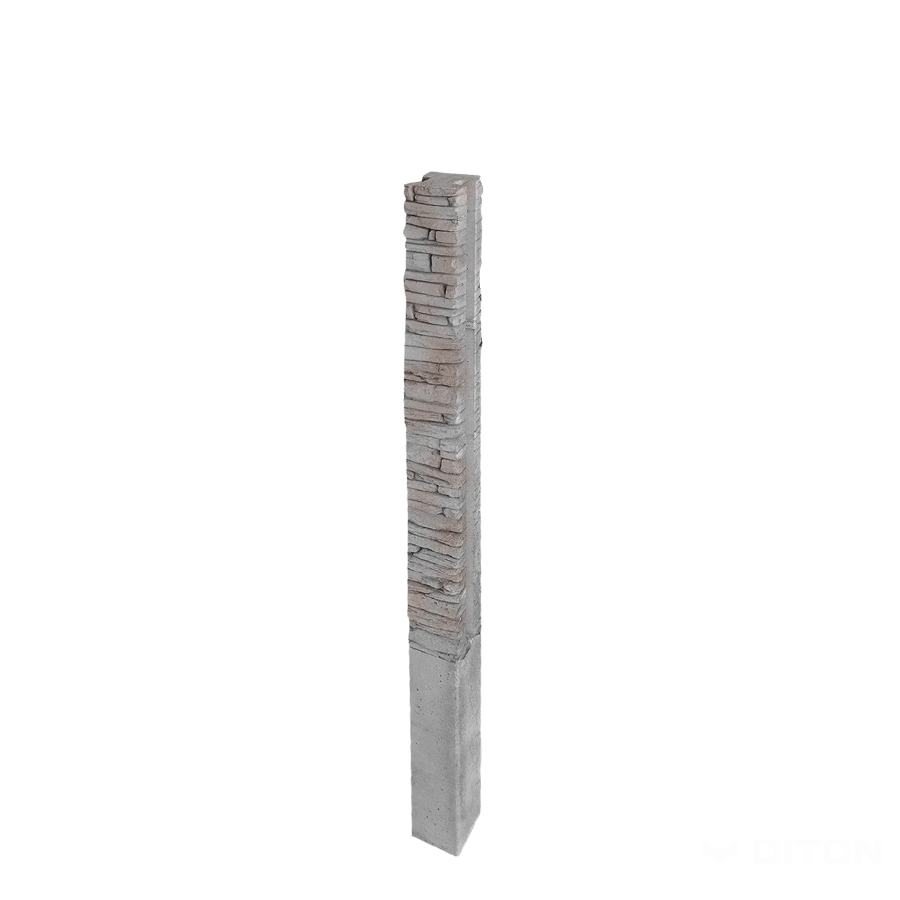 Diton Sloupek plotový Quick wall stone 200 150×150×2900 mm průběžný šedý mix (8)