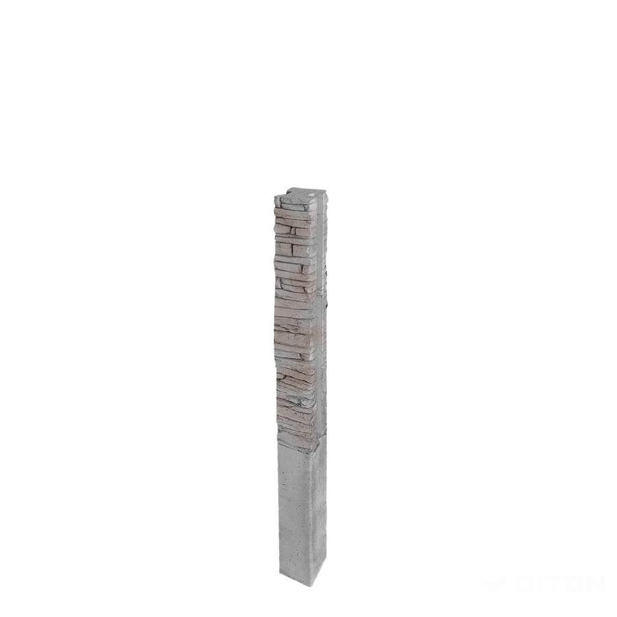 Diton Sloupek plotový Quick wall stone 160 150×150×2500 mm průběžný šedý mix (8)
