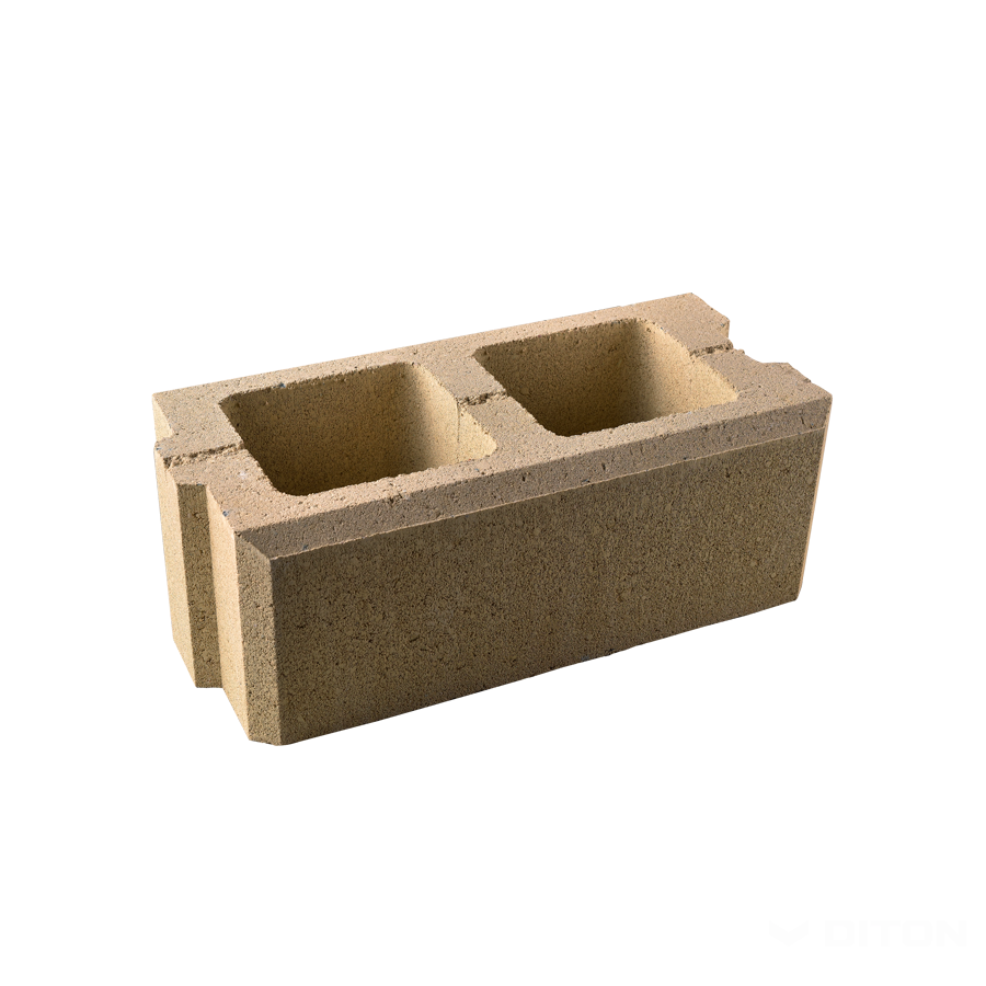 Diton Tvárnice plotová Viso 400×200×150 mm průběžná melír písková (60)