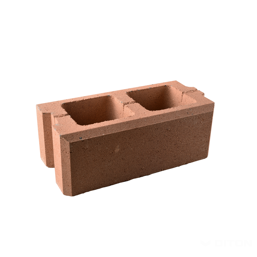 Diton Tvárnice plotová Viso 400×200×150 mm průběžná melír cihlová(60)