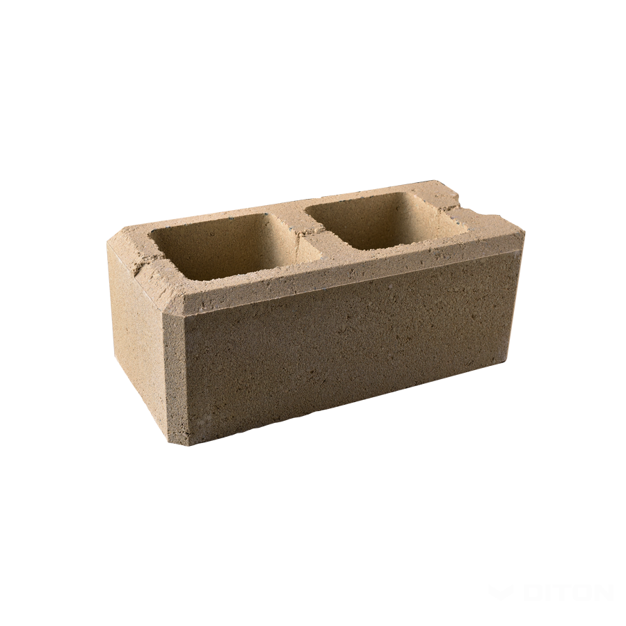 Diton Tvárnice plotová Viso 400×200×150 mm koncová melír písková (60)