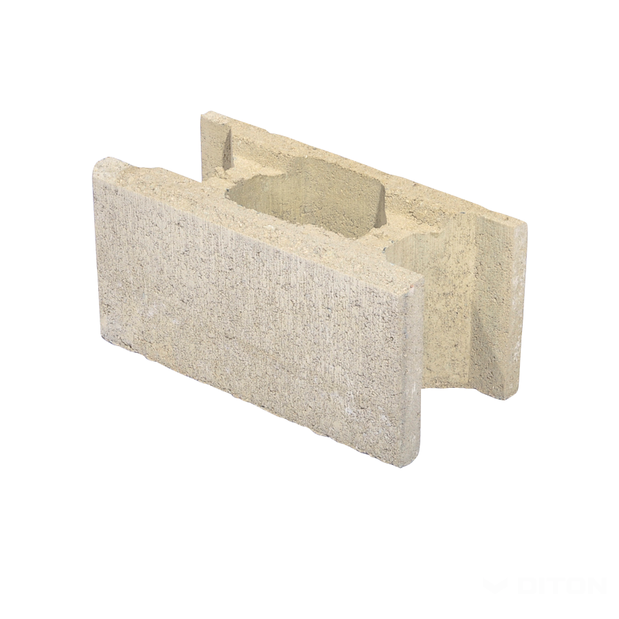 Diton Tvárnice plotová Venezia 390×190×190 mm průběžná melír písková (60)