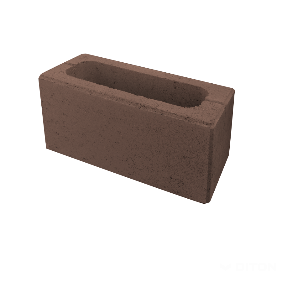 Diton Tvárnice plotová Hladká 385×190×190 mm hnědá (75)