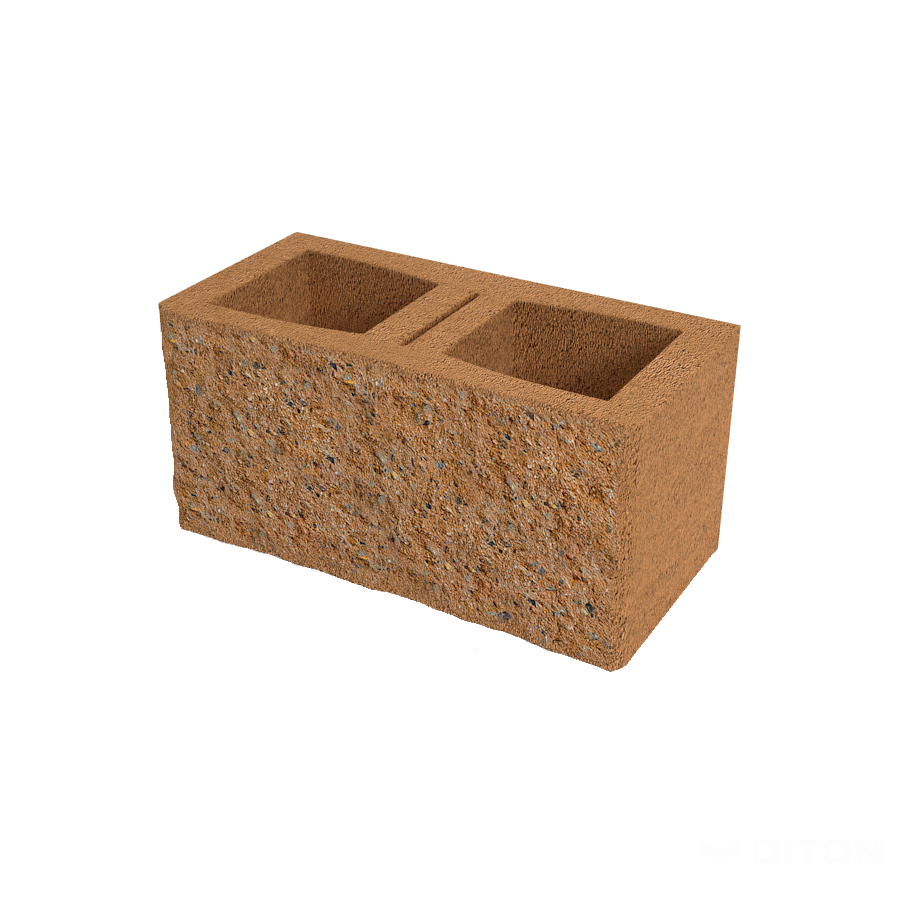 Diton Tvárnice plotová A 385×190×190 mm jednostranná okrová (60)