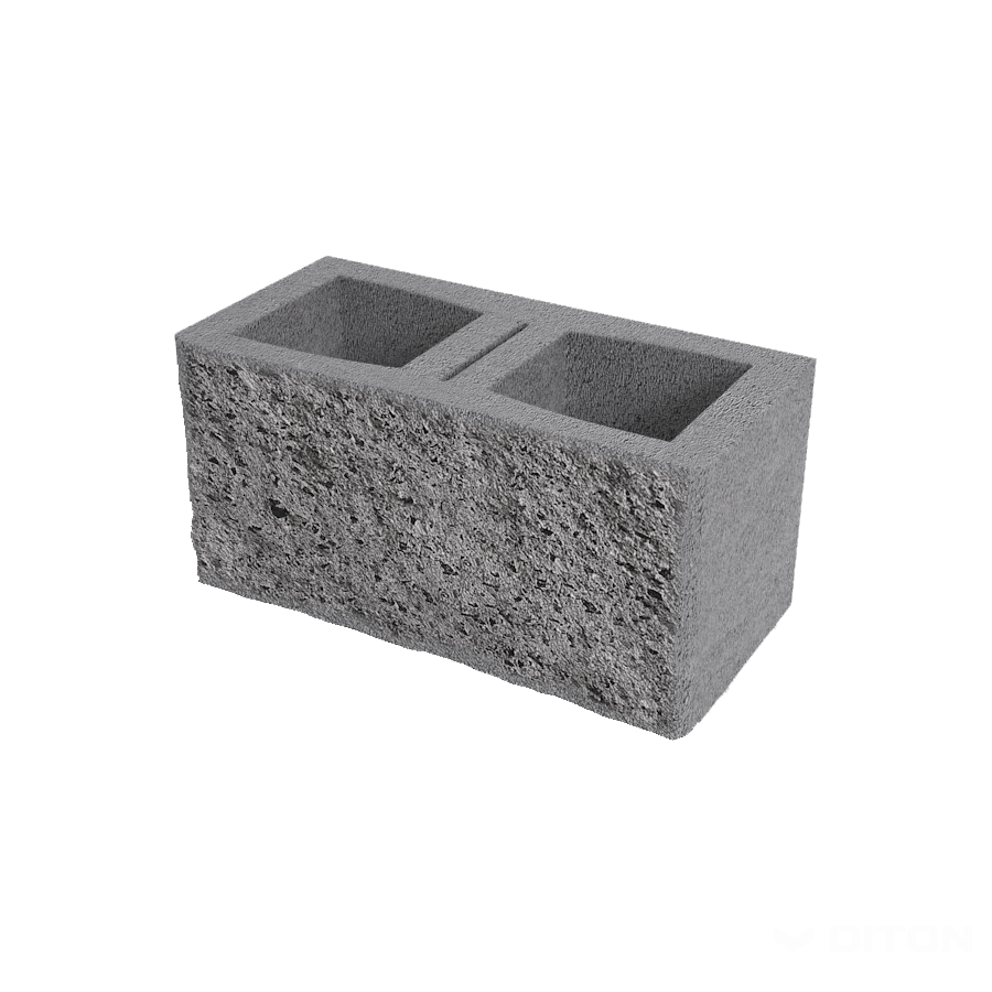 Diton Tvárnice plotová B 385×190×190 mm oboustranná přírodní (50)