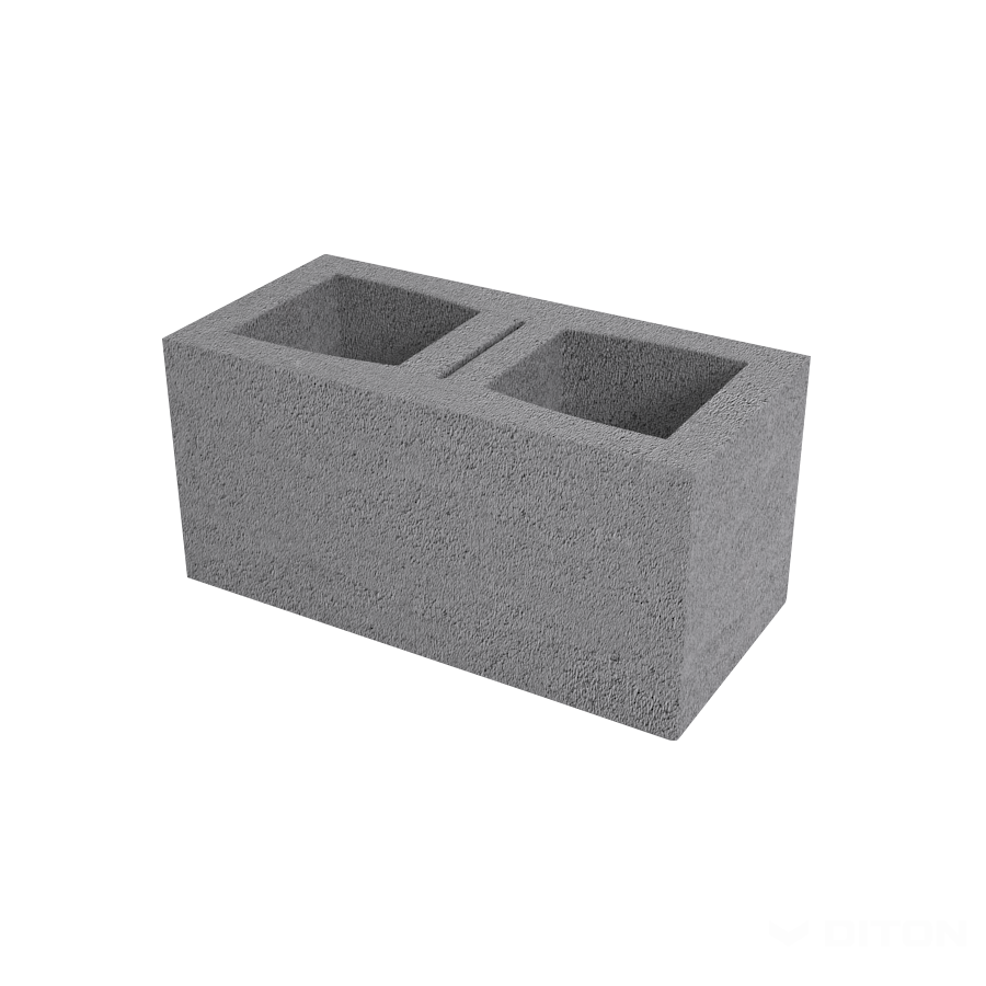 Diton Tvárnice plotová okrasná Hladká H 390×190×190 mm přírodní (60)