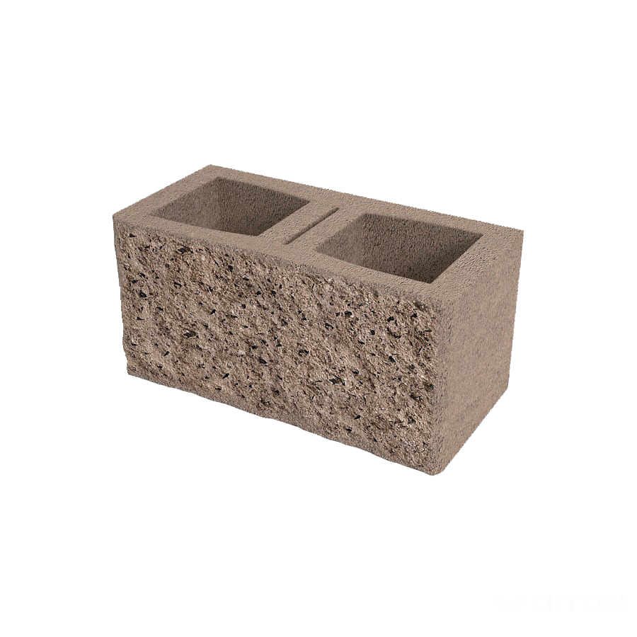 Diton Tvárnice plotová okrasná A 390×190×190 mm jednostranná bílá (60)