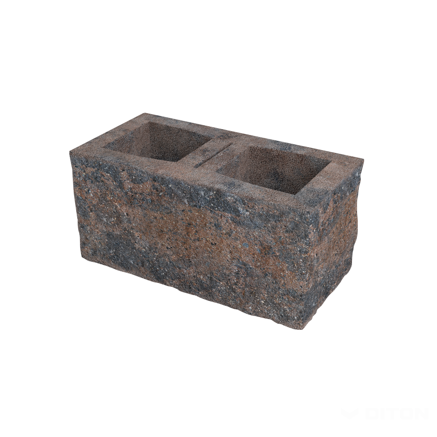 Diton Tvárnice plotová okrasná C 395×190×190 mm rohová cihlovo-černá (60)