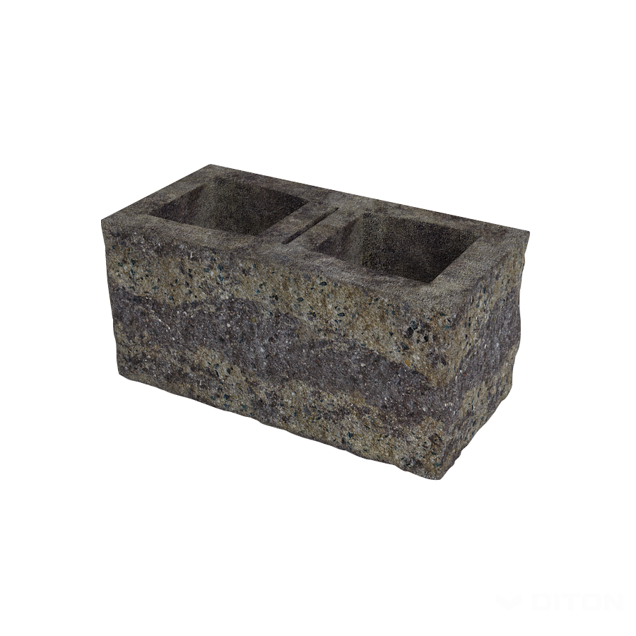 Diton Tvárnice plotová okrasná C 395×190×190 mm rohová pískovo-hnědá (60)