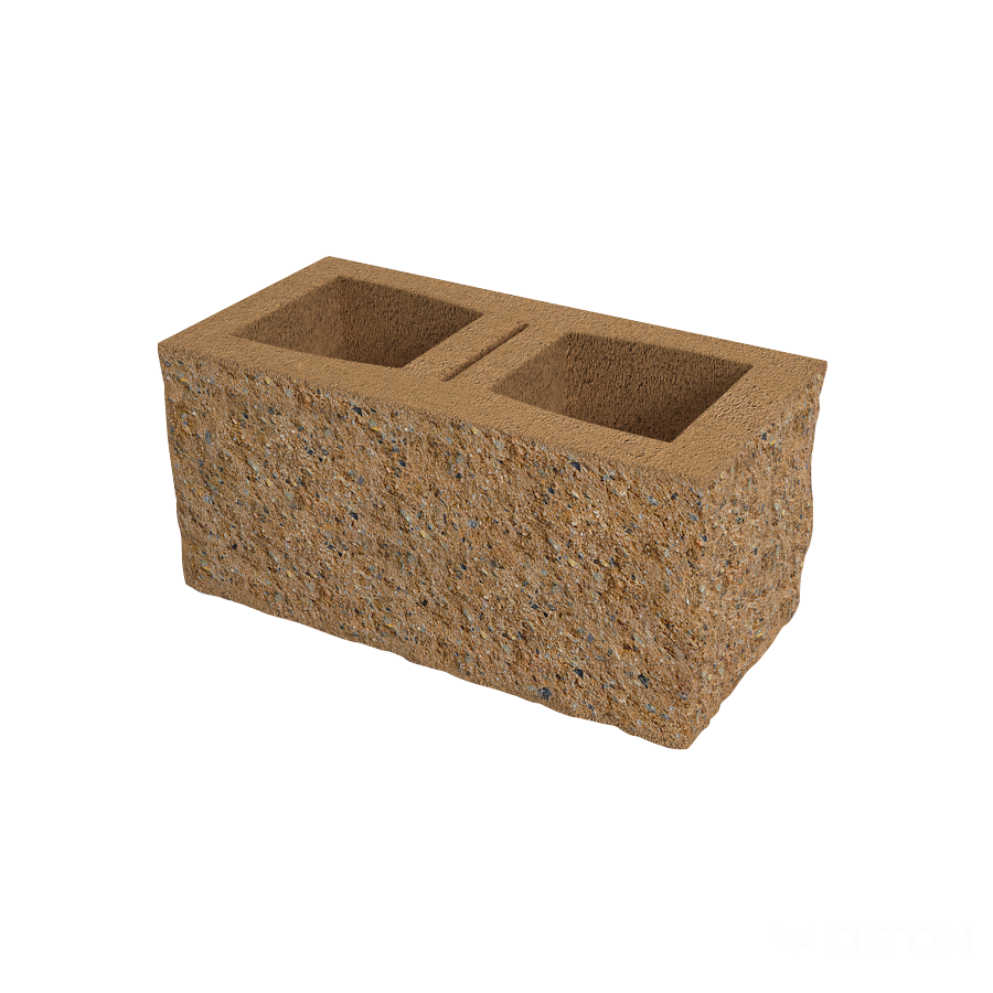 Diton Tvárnice plotová okrasná D1 400×195×190 mm trojstranná okrová (60)