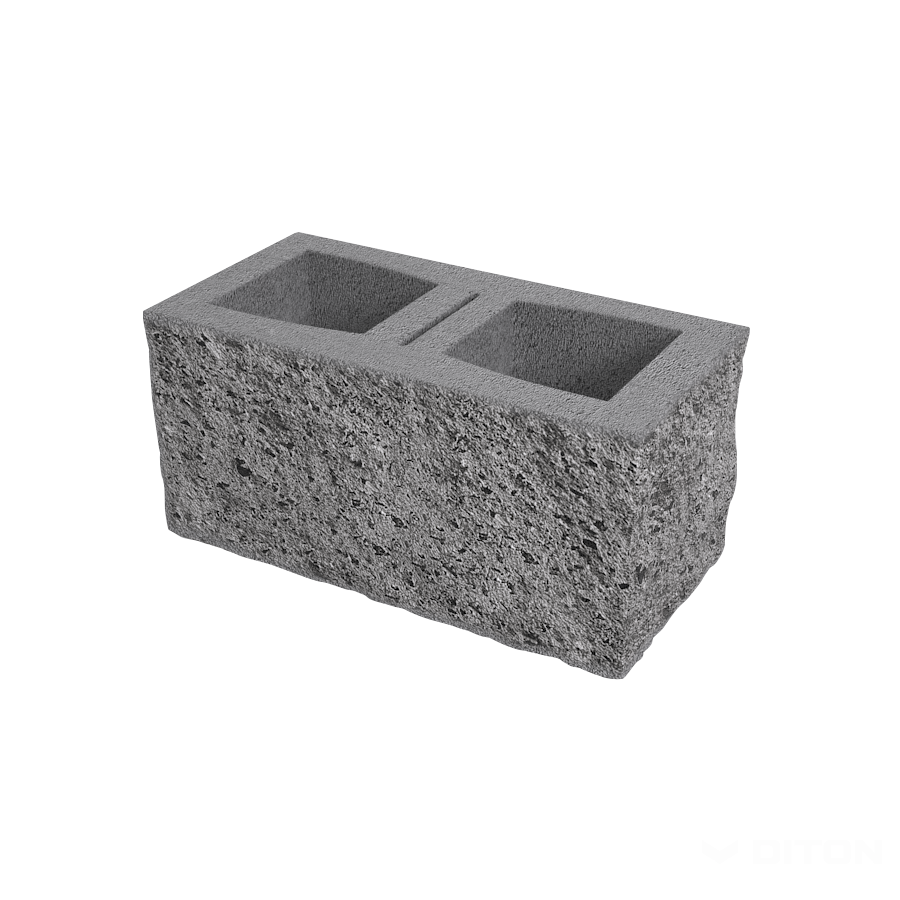 Diton Tvárnice plotová okrasná E 400×200×190 mm čtyřstranná přírodní (50)