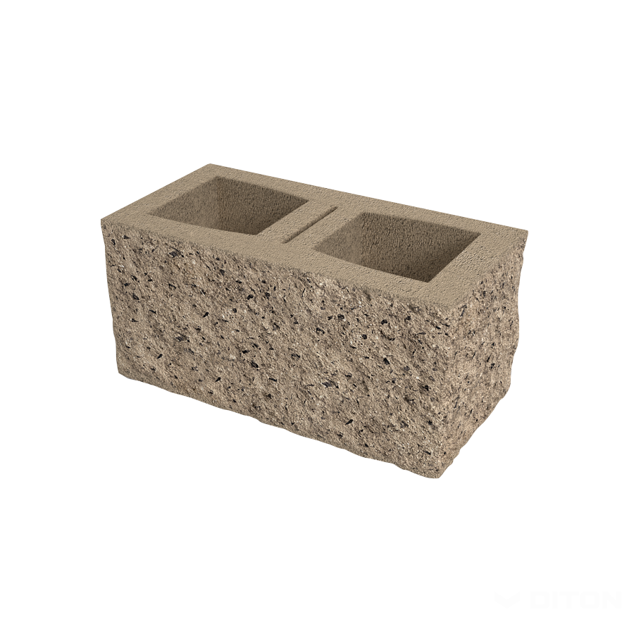 Diton Tvárnice plotová okrasná E 400×200×190 mm čtyřstranná písková (50)