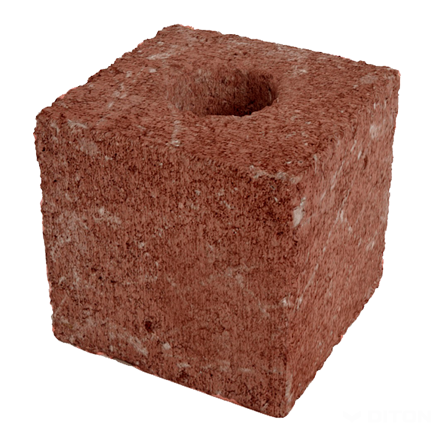 Diton Blok zdicí History 190×190×190 mm základní kámen poloviční hnědý (96)