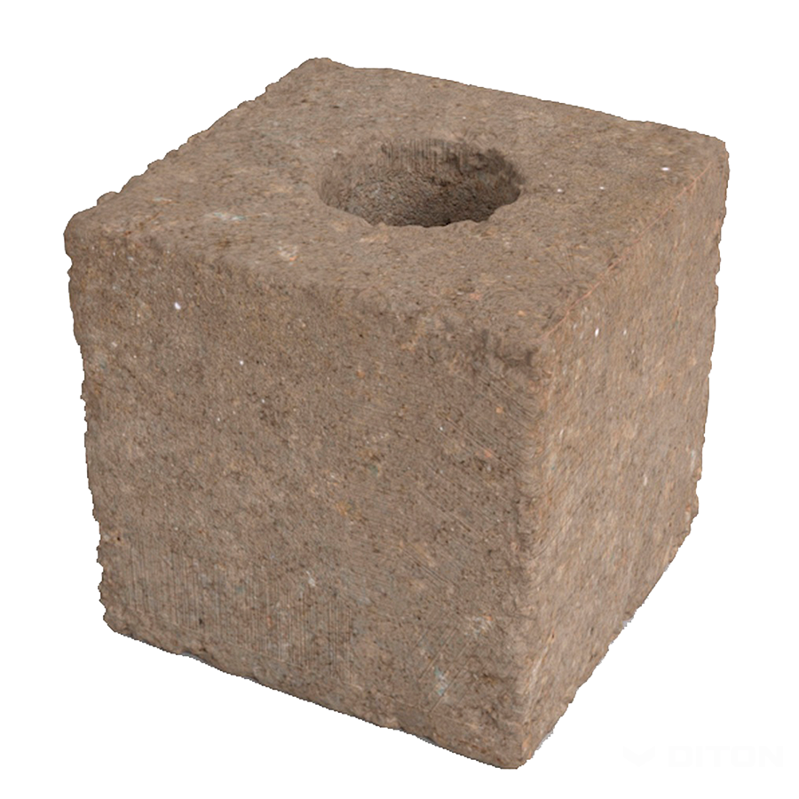 Diton Blok zdicí History 190×190×190 mm základní kámen poloviční okrový (96)
