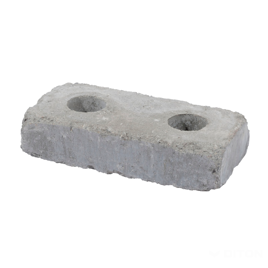 Diton Blok zdicí History 390×190×90 mm nízký kámen s otvory přírodní (96)