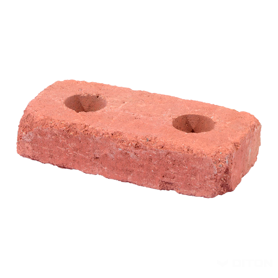 Diton Blok zdicí History 390×190×90 mm nízký kámen s otvory červený (96)