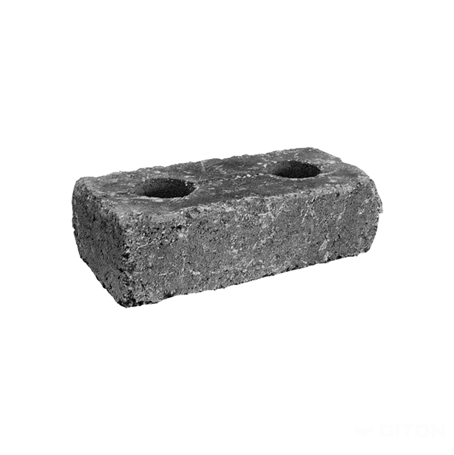 Diton Blok zdicí History 390×190×90 mm nízký kámen s otvory černý (96)