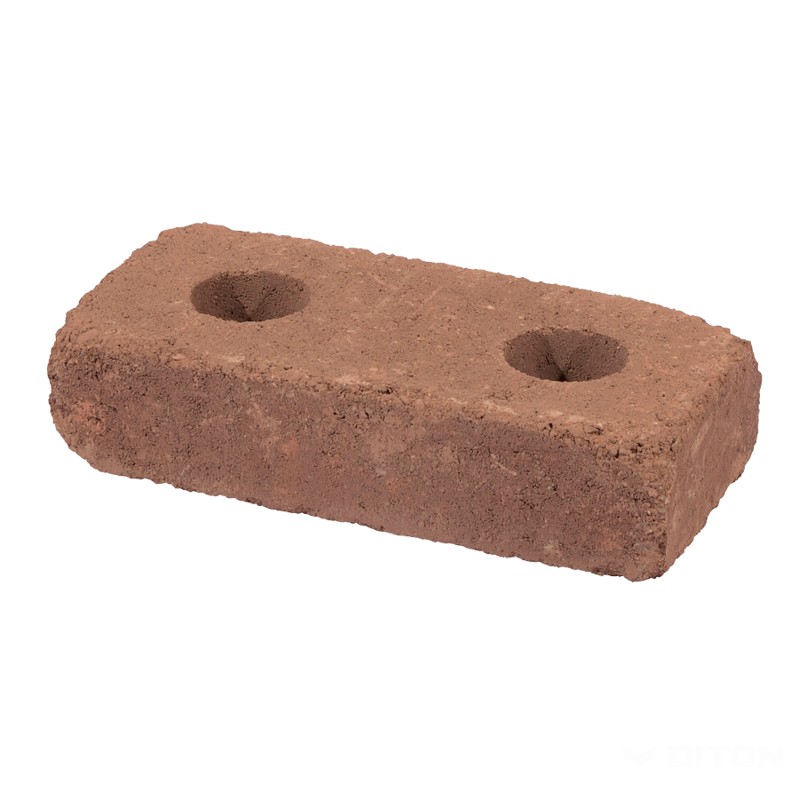 Diton Blok zdicí History 390×190×90 mm nízký kámen s otvory hnědý (96)