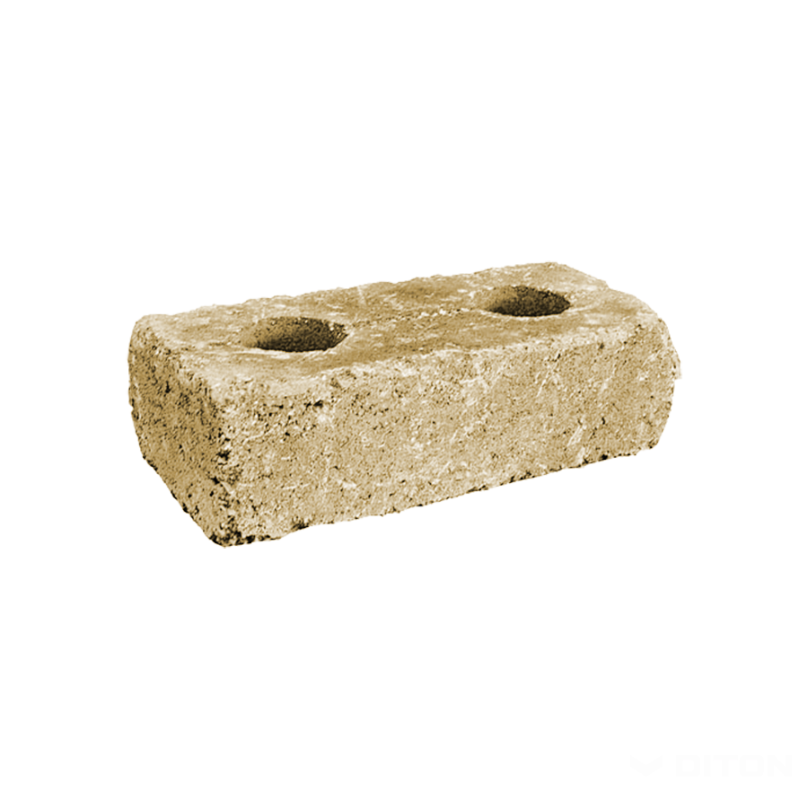 Diton Blok zdicí History 390×190×90 mm nízký kámen s otvory okrový (96)