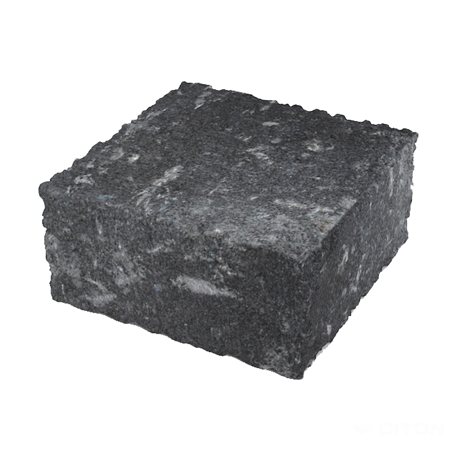 Diton Blok zdicí History 190×190×90 mm nízký kámen poloviční černý (192)