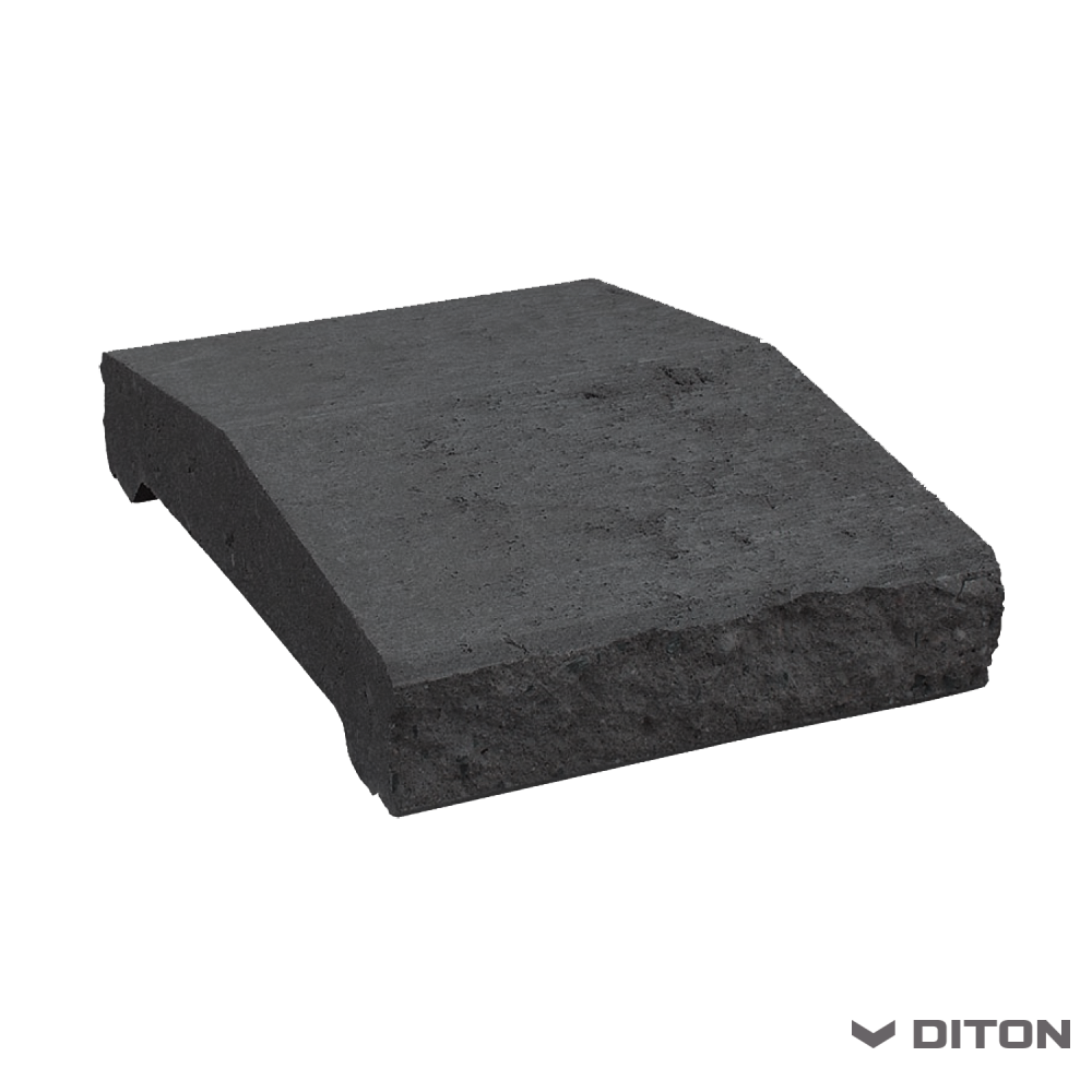 Diton Stříška plotová 30 200×300×70 mm průběžná štípaná černá (120)