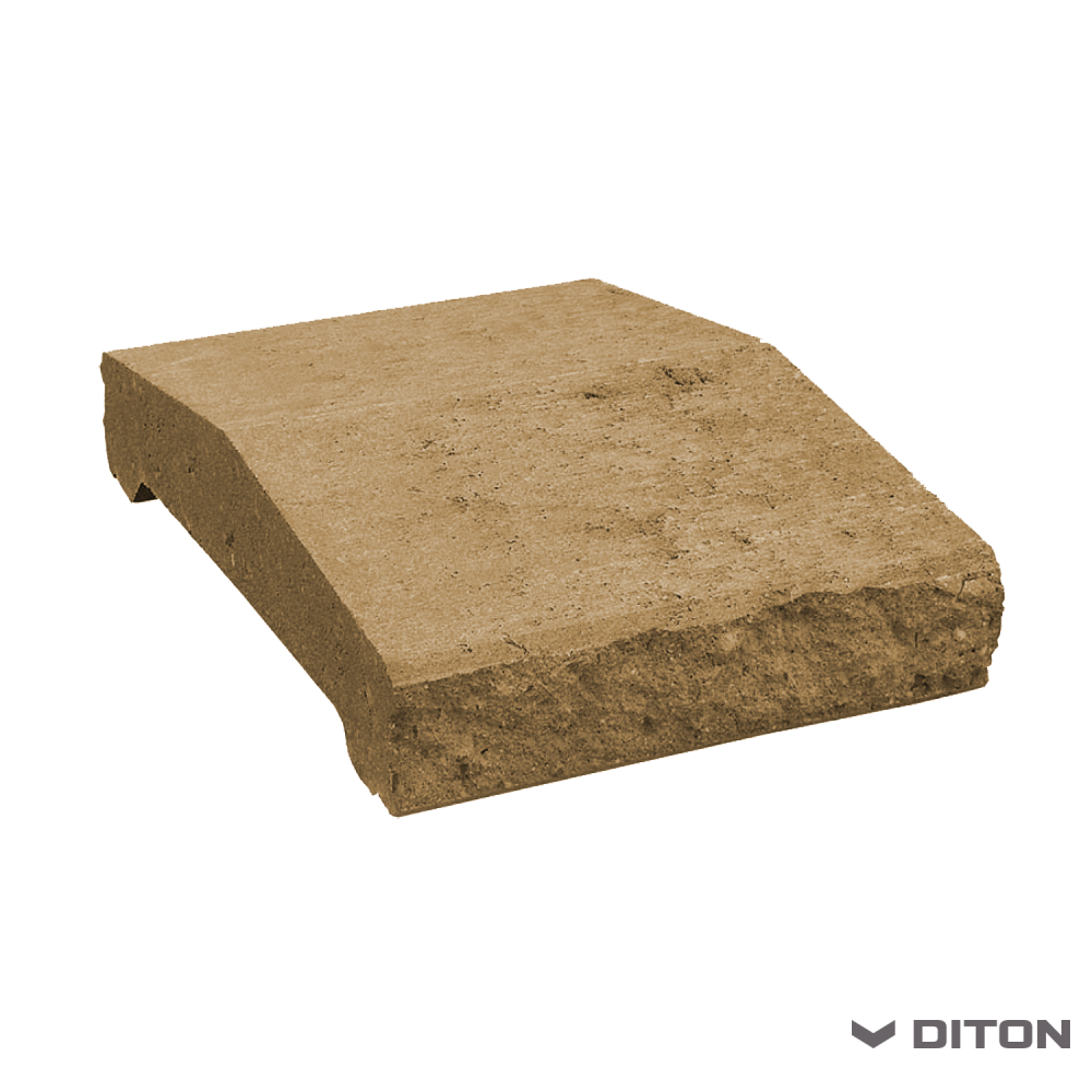 Diton Stříška plotová 30 200×300×70 mm průběžná štípaná okrová (120)