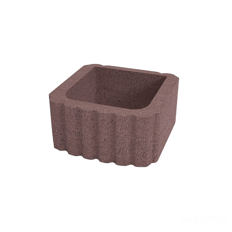 Diton Tvárnice svahová 295×295×140 mm hladká hnědá (84)