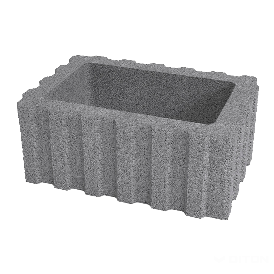 Diton Tvárnice svahová Quadra 600×400×250 mm přírodní (20)