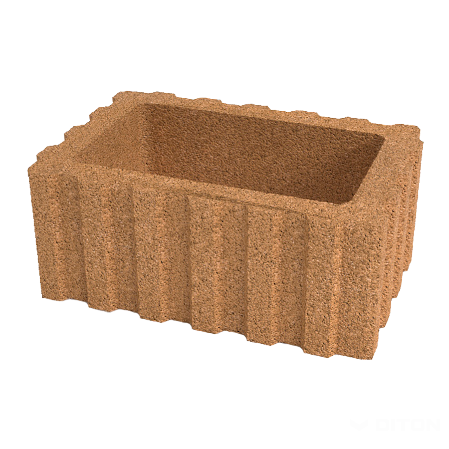 Diton Tvárnice svahová Quadra 600×400×250 mm okrová (20)