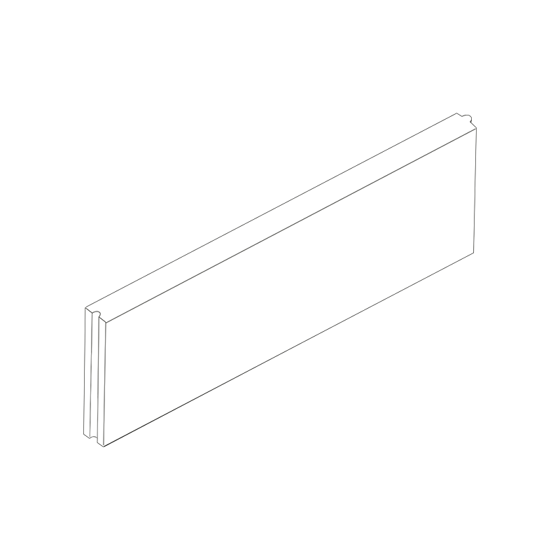 Ferobet Obrubník záhonový 1000×50×250 mm kulatý se zámkem přírodní (48)