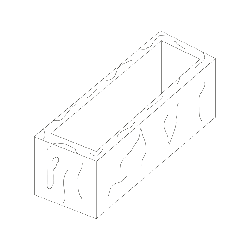 Ferobet Truhlík betonový 780×280×185 mm natur reliéfní staré dřevo