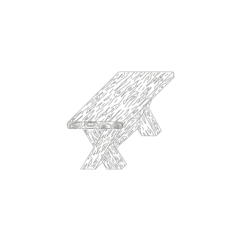 Ferobet Stůl 150 1500×750×780 mm natur reliéfní staré dřevo