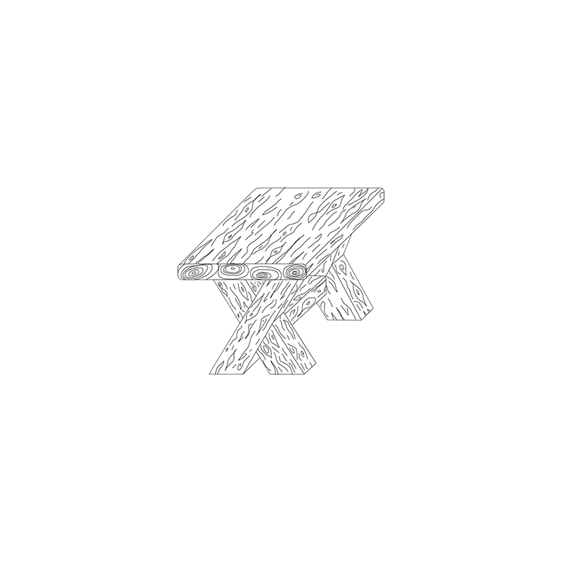 Ferobet Stůl 100 1000×750×780 mm natur reliéfní staré dřevo