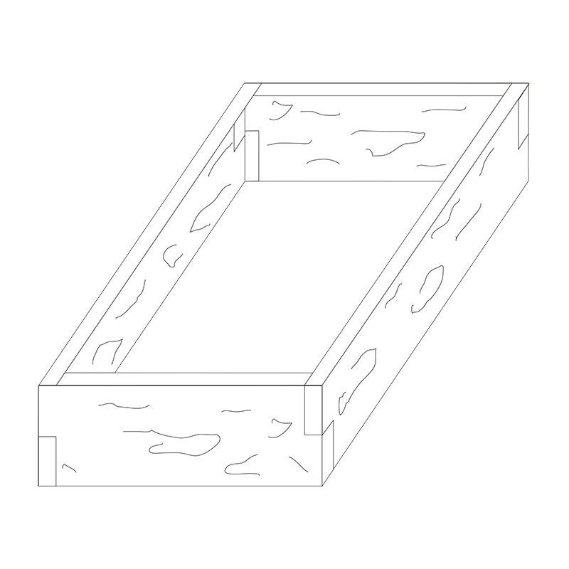 Ferobet Záhon betonový 2060×1120×400 mm zvýšený natur reliéfní staré dřevo