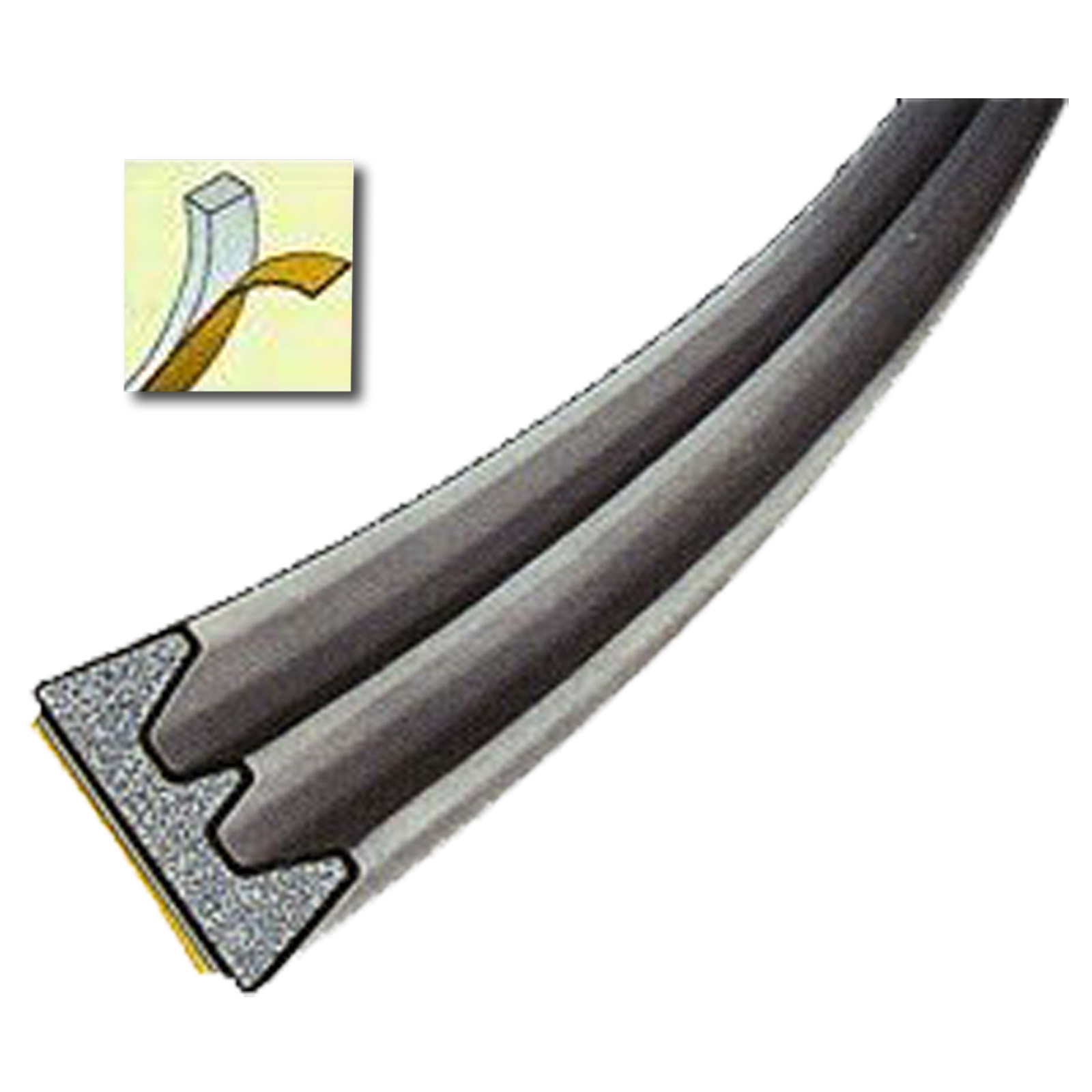 XTline Těsnění hnědé profil E | délka 150 m, rozměr 9x4 mm