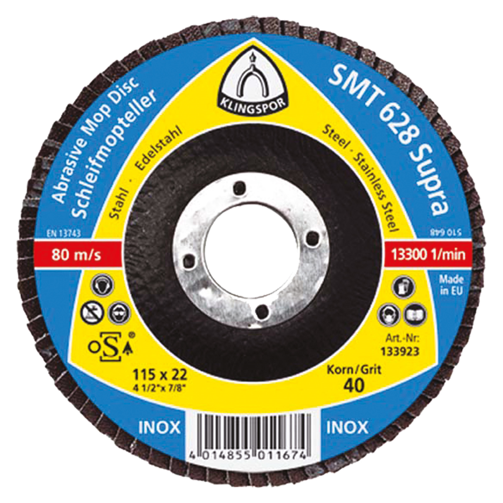 XTline Kotouč brusný lamelový na nerez/ocel SMT 624 | 125 mm zr. 40