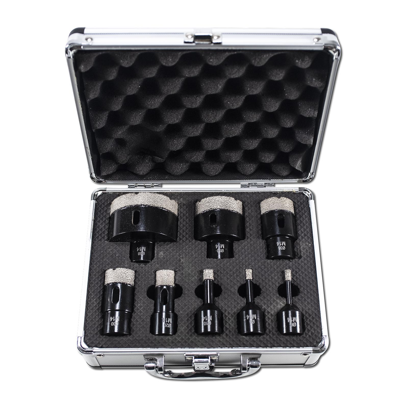 XTline Sada diamantových vykružovacích korunek 6-68 mm 8 dílů - hliníkový obal